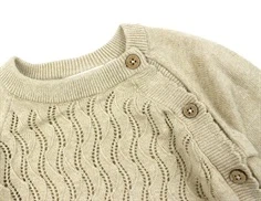 Lil Atelier warm sand/melange wrap cardigan